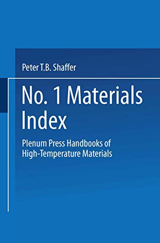 Plenum Press Handbooks of High-Temperature Materials: No. 1 Materials Index