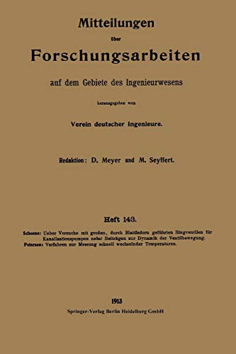 Mitteilungen über Forschungsarbeiten auf dem Gebiete des Ingenieurwesens
