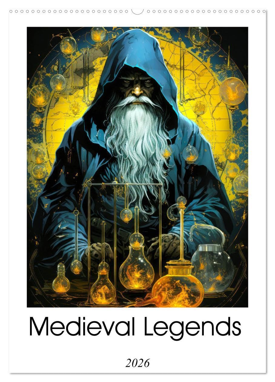 Medieval Legends (Wall Calendar 2026 DIN A2 portrait), CALVENDO 12 Month Wall Calendar: Embark on a captivating journey through time with Medieval ... knights, dragons and mystical realms.