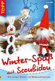Winter-Spaß mit Scoubidou. Mit lustigen Winter-  und Weihnachtsmotiven