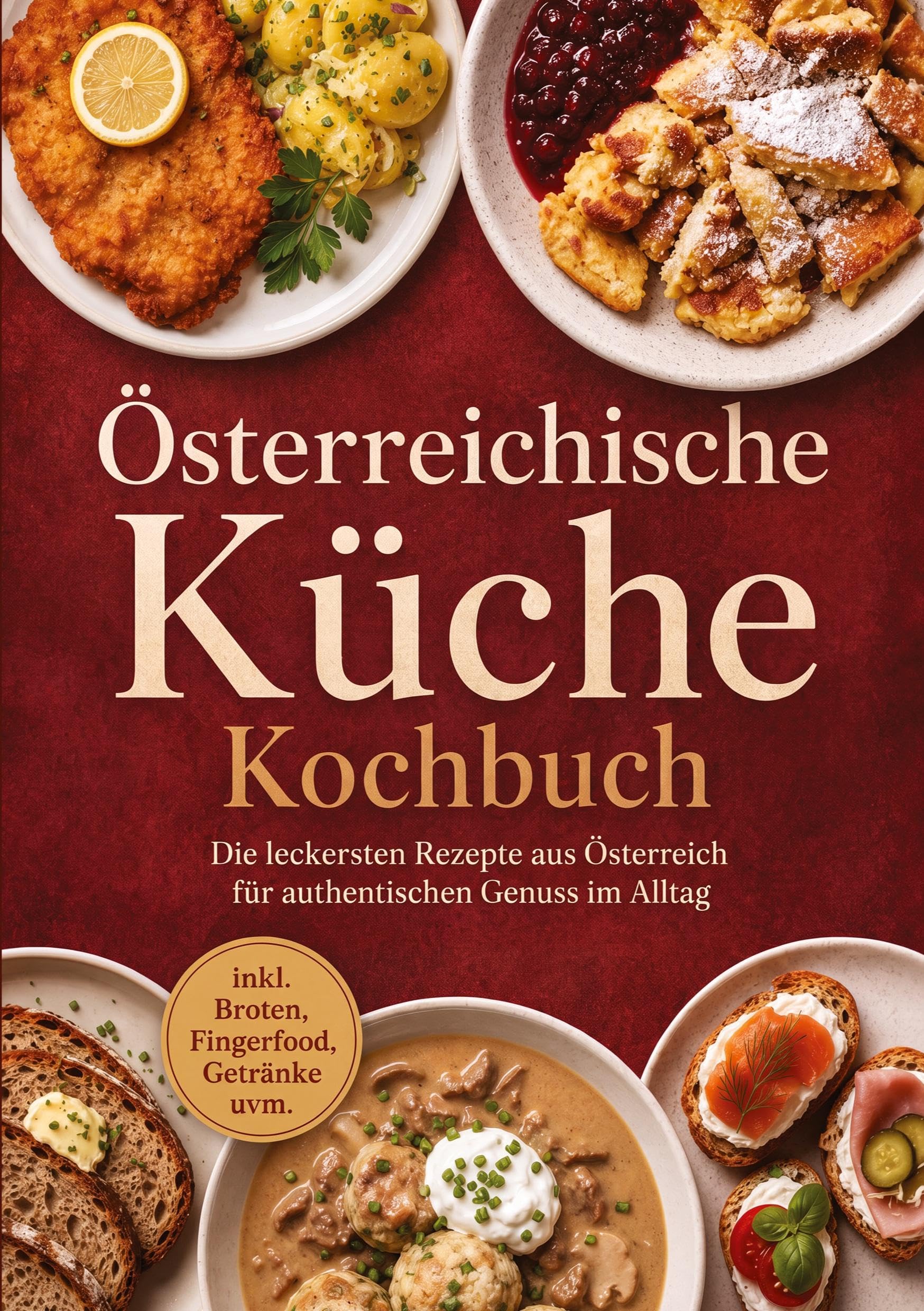 Österreichische Küche Kochbuch: Die leckersten Rezepte aus Österreich für authentischen Genuss im Alltag – inkl. Broten, Fingerfood, Getränke uvm.