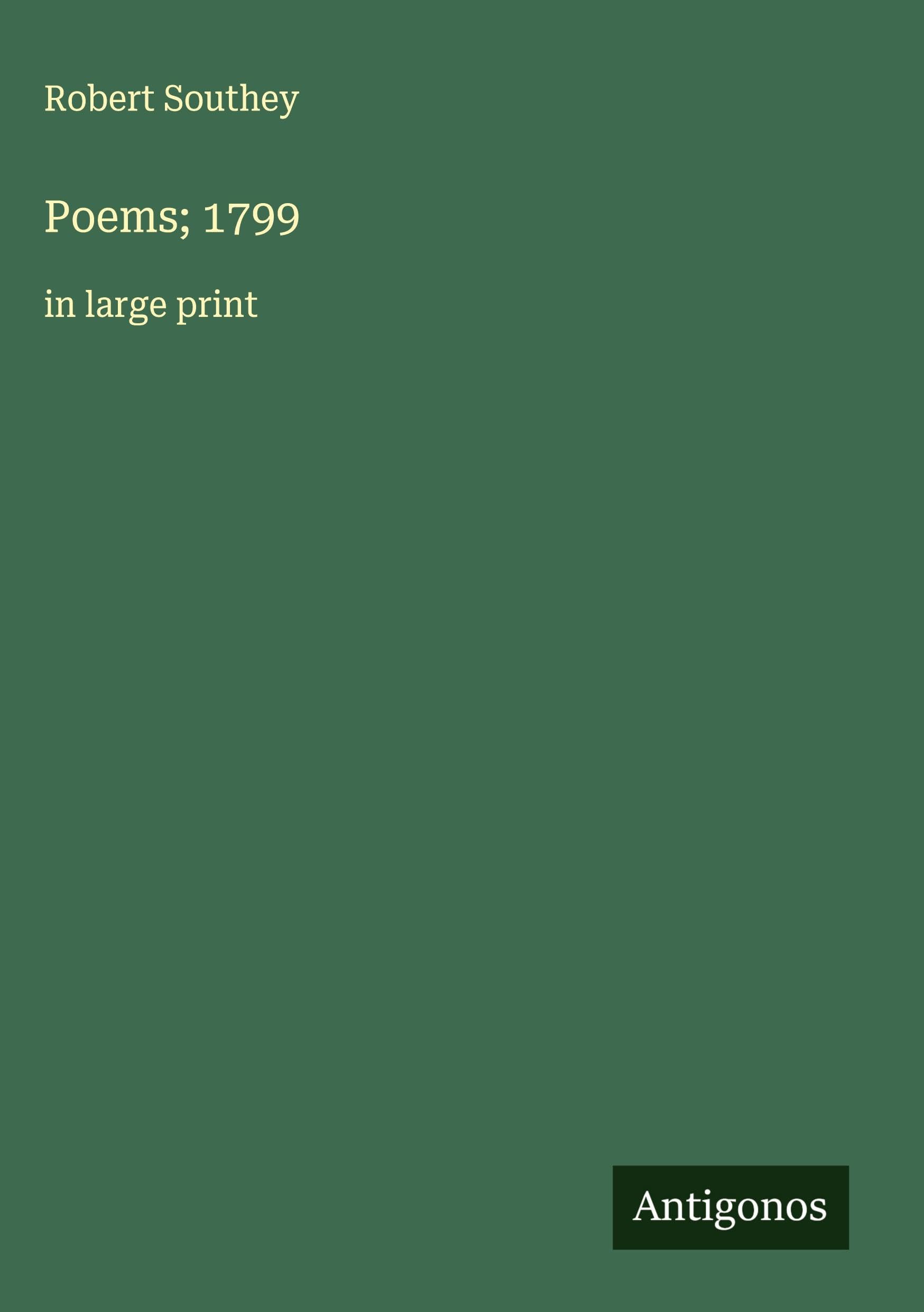 Poems; 1799: in large print
