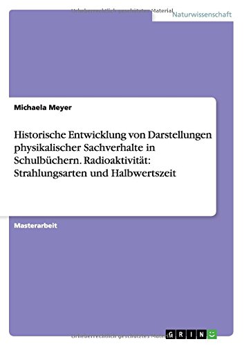 Historische Entwicklung von Darstellungen physikalischer Sachverhalte in Schulbüchern.Radioaktivität: Strahlungsarten und Halbwertszeit