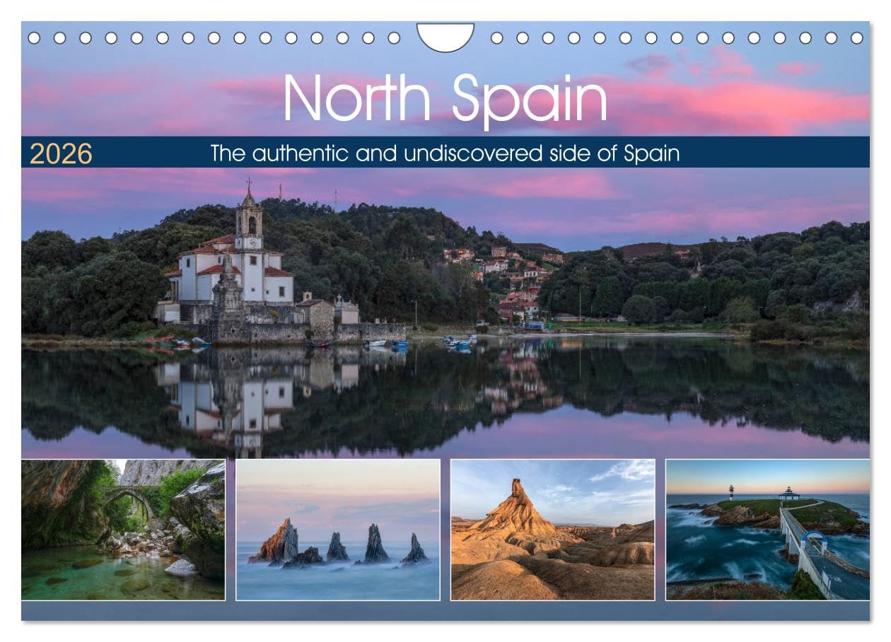 North Spain, the authentic and undiscovered side of Spain (Wall Calendar 2026 DIN A4 landscape), CALVENDO 12 Month Wall Calendar: Beyond a typical ... offers an unique landscape and seascape.