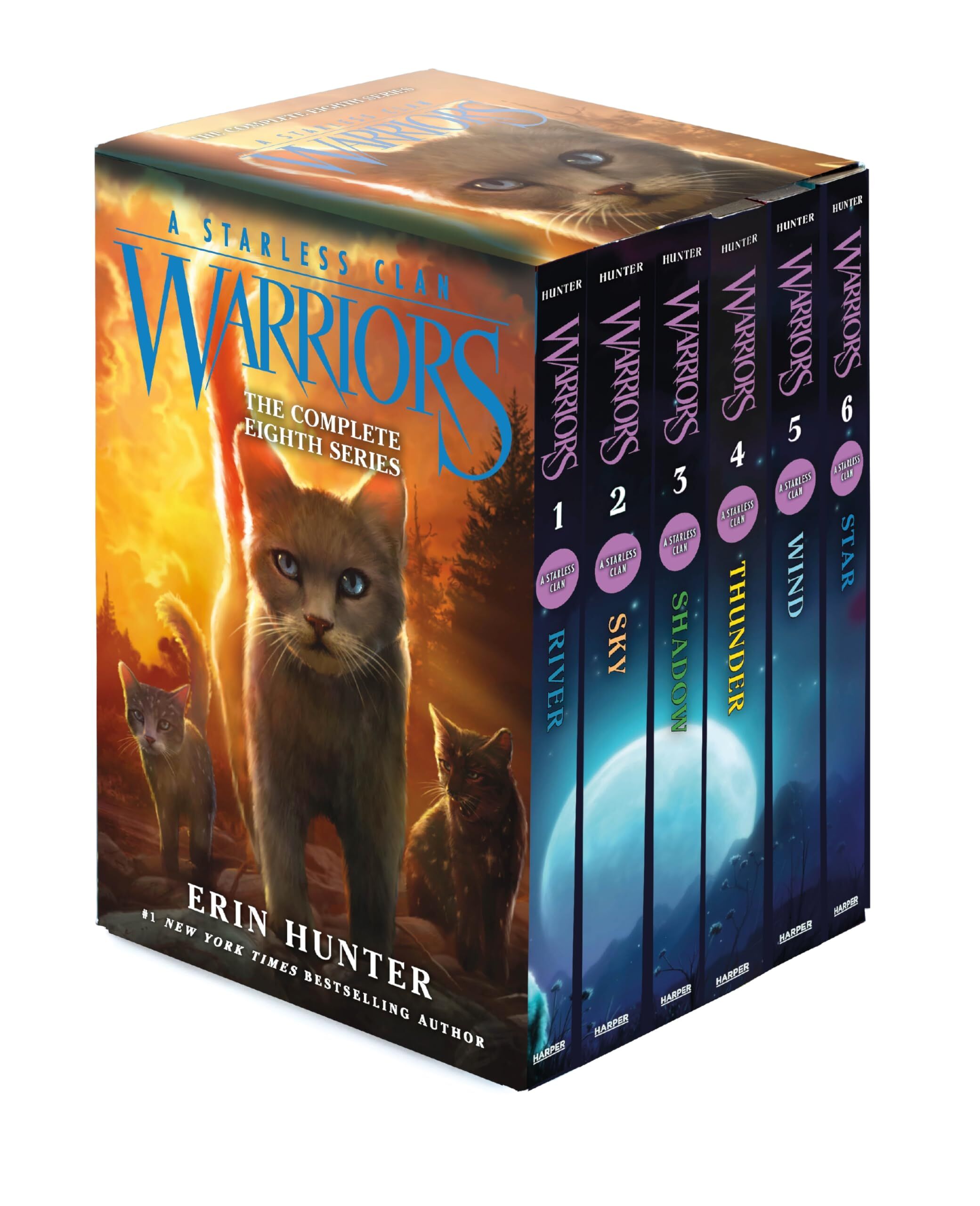 Erin Hunter Warriors, A Starless Clan Box Set, Volumes 1 To 6