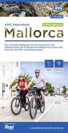 ADFC-Regionalkarte Mallorca, 1:75.000, reiß- und wetterfest, GPS-Tracks Download: Die schönsten Radtouren auf der Sonneninsel. Die Mallorca-Karte mit ... Wanderrouten. (ADFC-Regionalkarte 1:75000)