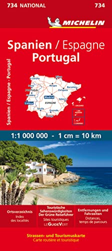 Michelin Spanien / Portugal: Straßen- und Tourismuskarte 1: 1 000 000 (MICHELIN Nationalkarten)