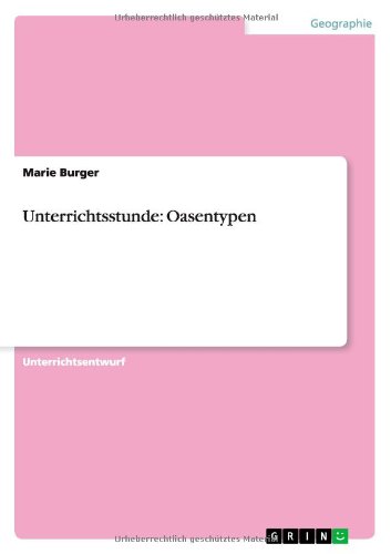 Unterrichtsstunde: Oasentypen