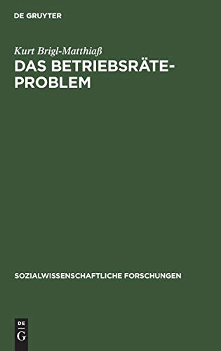 Das Betriebsräteproblem: Eine soziologische Untersuchung zu den Beziehungen zwischen Kapital und Arbeit (Sozialwissenschaftliche Forschungen, 3, 6, Band 3)
