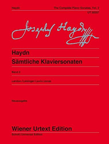 Christa Landon Sämtliche Klaviersonaten, Sonaten Hob. Xvi, 18-20, Xvi, 33, Xvi, 43-47, Xvi, 5a. Ed. Landon/Leisinger/Levin. Vol. 2. Klavier. (Wiener Urtext