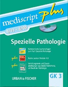 Mediscript plus, Kommentierte Examensfragen, GK 3, CD-ROMs : Spezielle Pathologie 8/93-8/00, 1 CD-ROM Kommentierte Examensfragen zum Fach Spezielle Pathologie, plus Roche Lexikon Medizin 4.0, plus Vertiefungstexte und Zusatzabbildungen aus Böcker/Denk/Hei