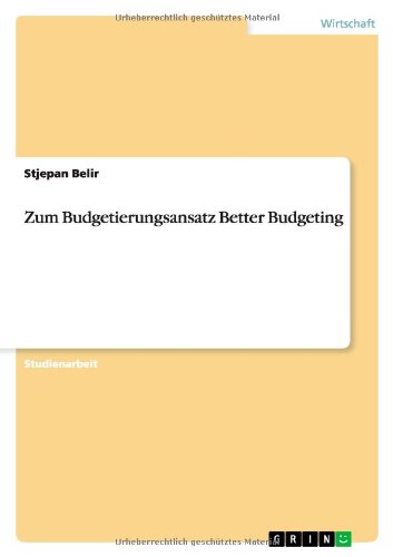 Zum Budgetierungsansatz Better Budgeting