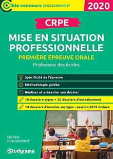 CRPE, professeur des écoles, première épreuve orale, mise en situation professionnelle : 2020