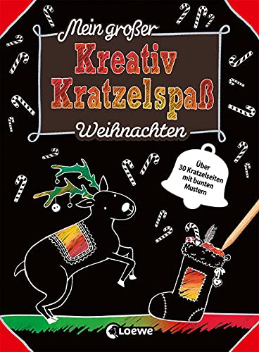 Loewe Kratzel-Welt - GEBRAUCHT Mein großer Kreativ-Kratzelspaß Weihnachten Kritz-Kratz-Beschäftigung für Zuhause und unterwegs ab 5 Jahre (Kreativ-Kratzelbuch) - Preis vom 02062023 050629 h