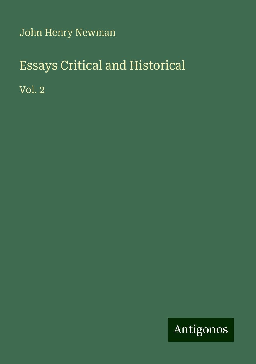 Essays Critical and Historical: Vol. 2