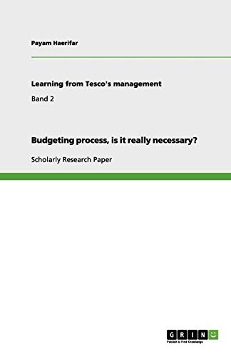 Budgeting process, is it really necessary?