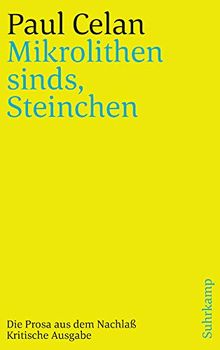 »Mikrolithen sinds, Steinchen«: Die Prosa aus dem Nachlaß. Kritische Ausgabe