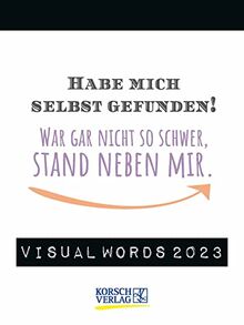 Visual Words 2023: TypoArt Tages-Abreisskalender