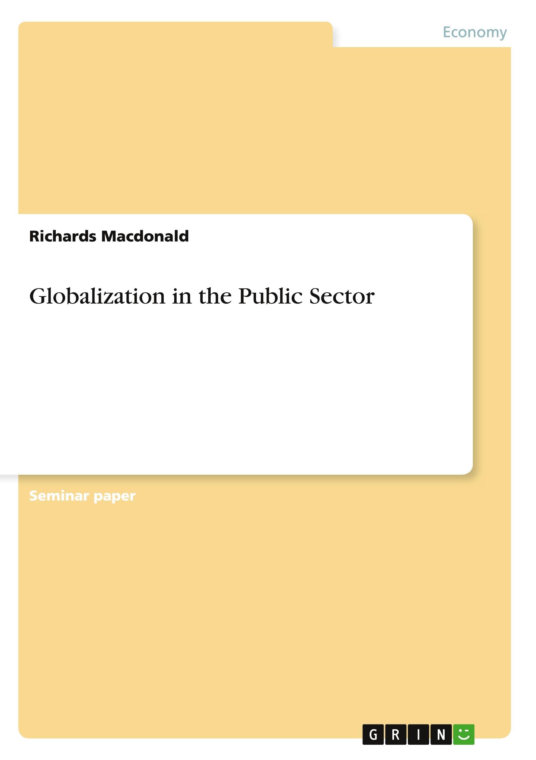 Globalization in the Public Sector
