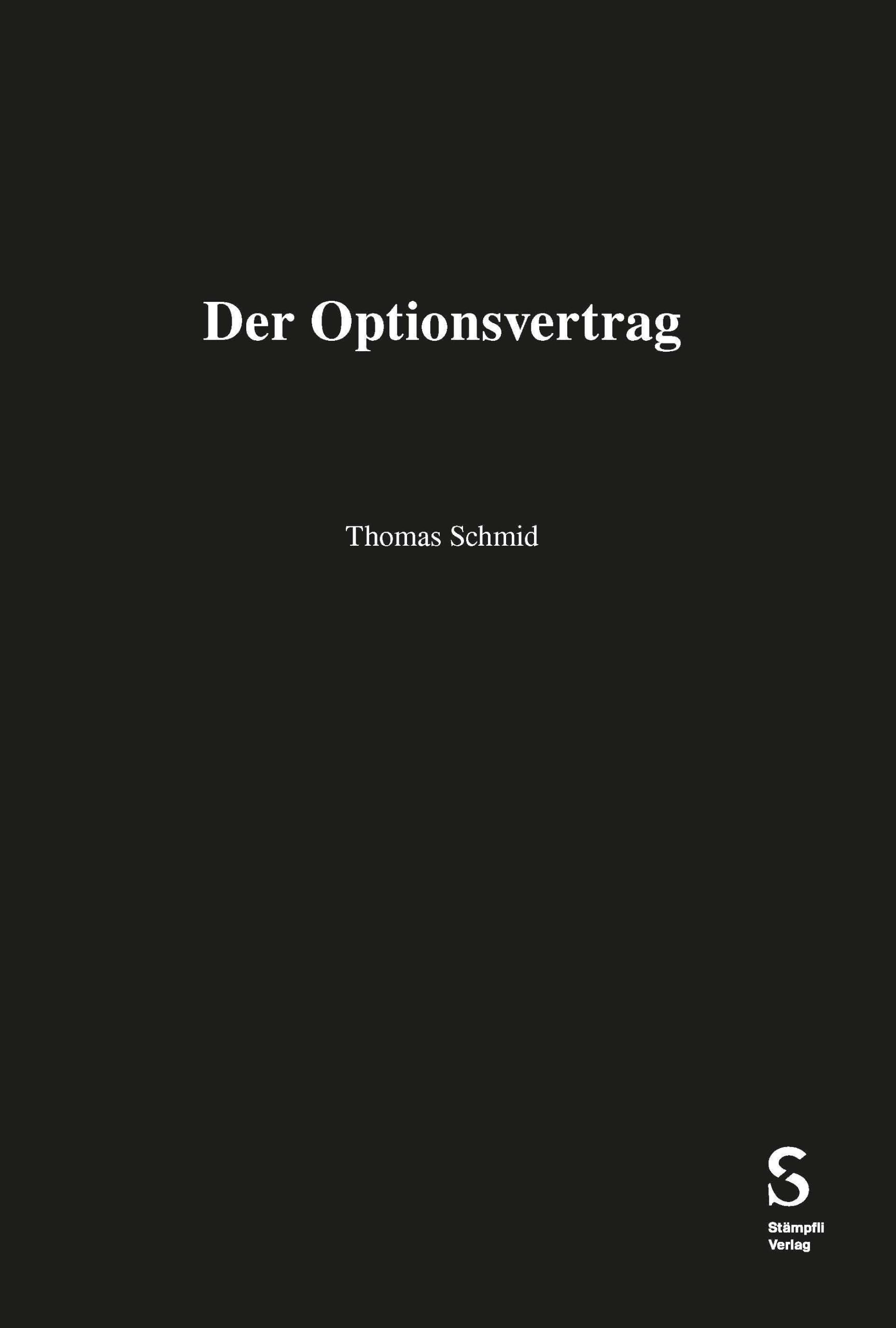 Der Optionsvertrag - Neuware