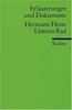 Erläuterungen und Dokumente zu Hermann Hesse: Unterm Rad