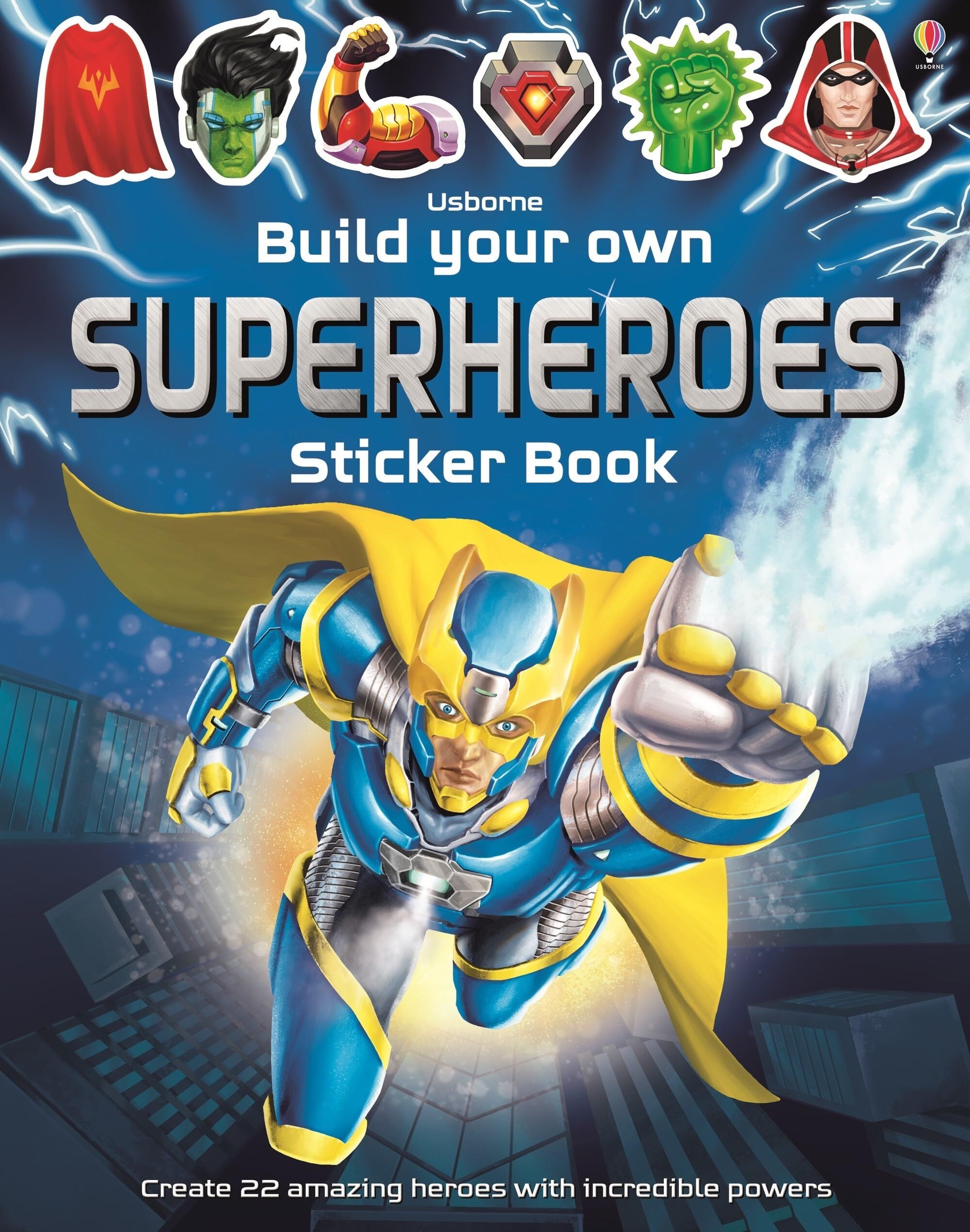 Build Your Own Superheroes Sticker Book: 22 Brave Heroes from the Galaxy with Special Powers for Children (Ages 5-8)