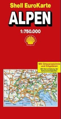 Alpen 1 : 750 000 (Die Große Shell Autokarte)