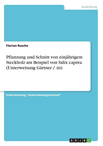 Pflanzung und Schnitt von einjährigem Steckholz am Beispiel von Salix caprea (Unterweisung Gärtner / -in)