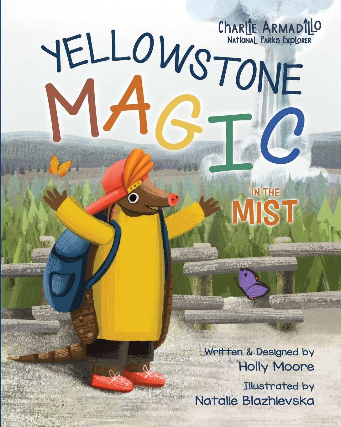 Charlie Armadillo - National Parks Explorer - Yellowstone Magic in the Mist