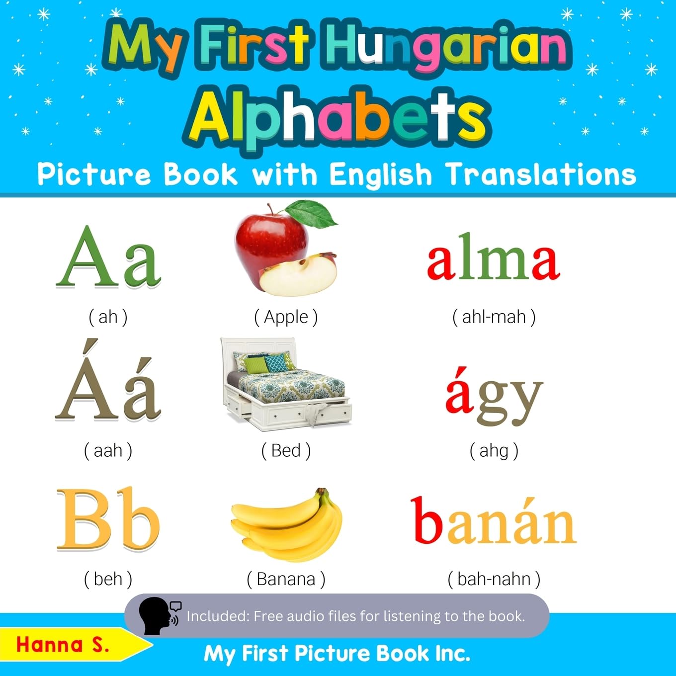 My First Hungarian Alphabets Picture Book with English Translations: Bilingual Early Learning & Easy Teaching Hungarian Books for Kids (Teach & Learn Basic Hungarian words for Children, Band 1)