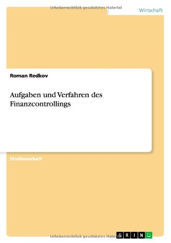Aufgaben und Verfahren des Finanzcontrollings