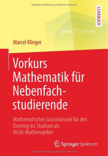 Vorkurs Mathematik für Nebenfachstudierende