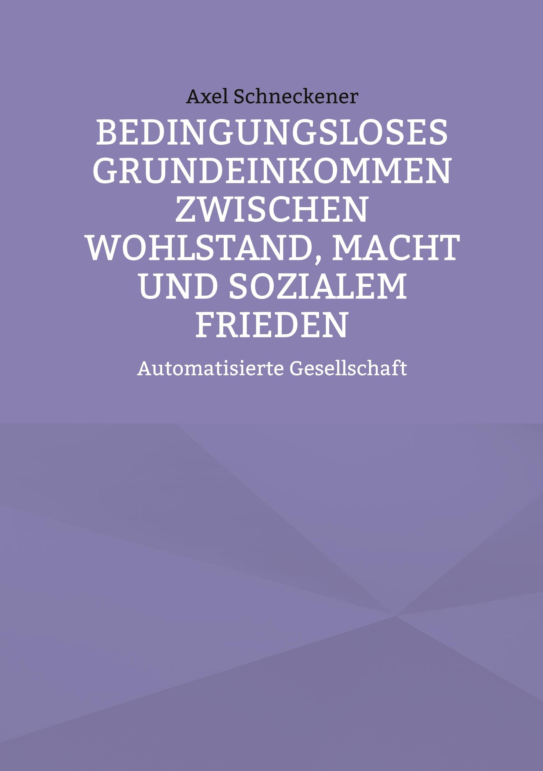 Bedingungsloses Grundeinkommen zwischen Wohlstand, Macht und sozialem Frieden: Automatisierte Gesellschaft