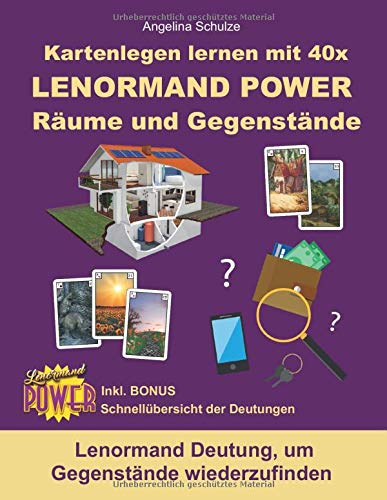 Kartenlegen lernen mit 40x LENORMAND POWER Räume und Gegenstände: Lenormand Deutung, um Gegenstände wiederzufinden