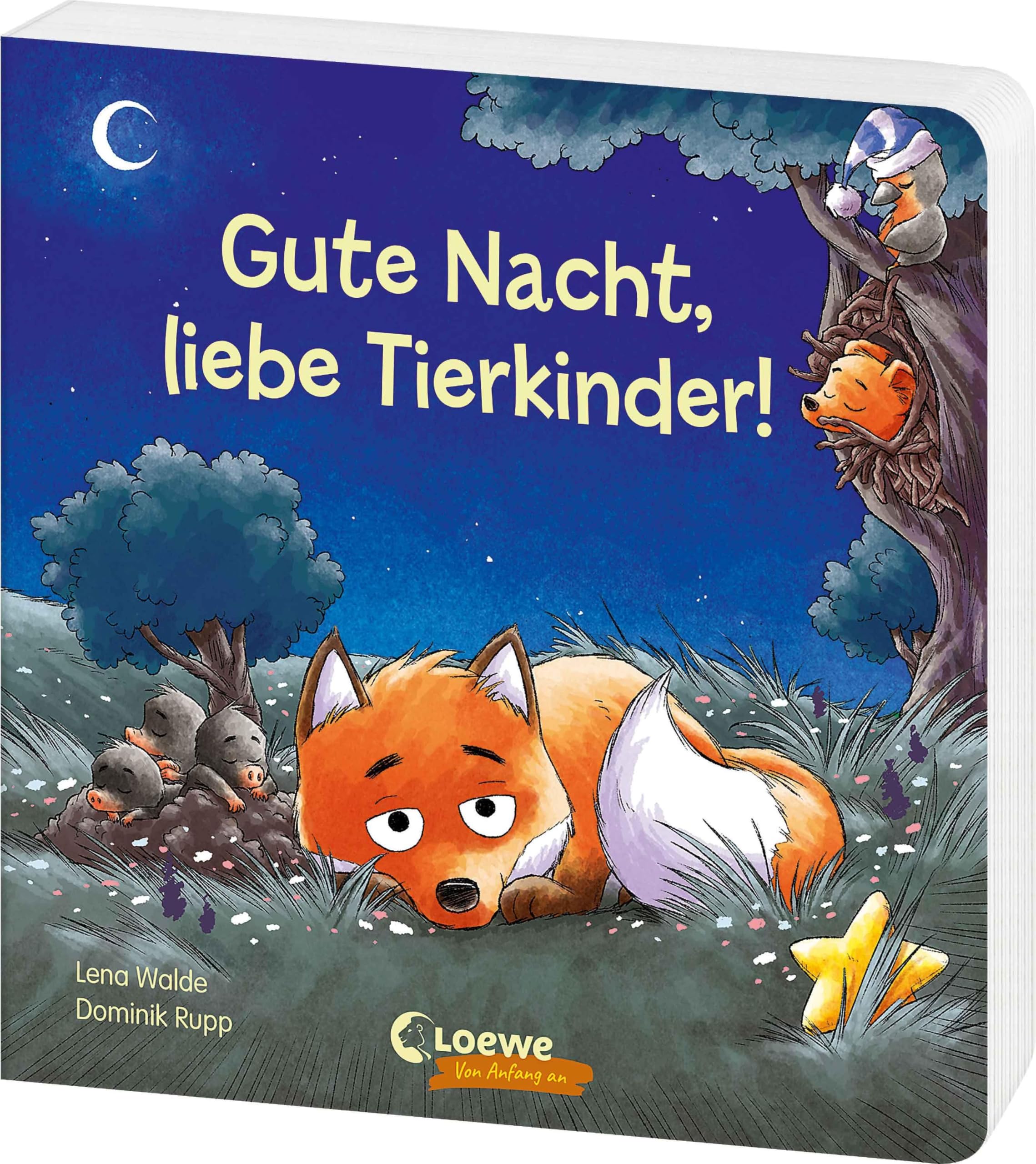 Gute Nacht, liebe Tierkinder!: Gute-Nacht-Geschichte zum besseren Einschlafen - Liebevolles Pappbilderbuch für Kinder ab 2 Jahren (Loewe von Anfang an)