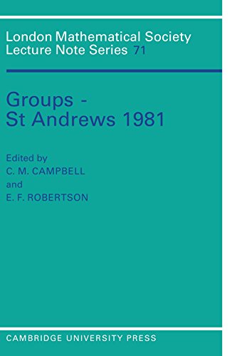 Groups - St Andrews 1981 (London Mathematical Society Lecture Note Series, Band 71)