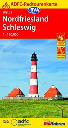 ADFC-Radtourenkarte 1 Nordfriesland /Schleswig 1:150.000, reiß- und wetterfest, GPS-Tracks Download (ADFC-Radtourenkarte 1:150000)