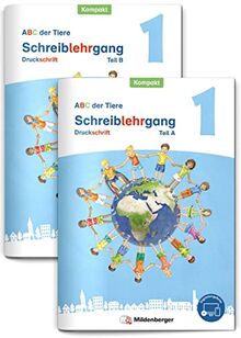 ABC der Tiere 1 Neubearbeitung – Arbeitsheft Druckschrift Kompakt, Teil A und B: Förderausgabe (ABC der Tiere - Neubearbeitung 2023 Kompakt Förderausgabe)