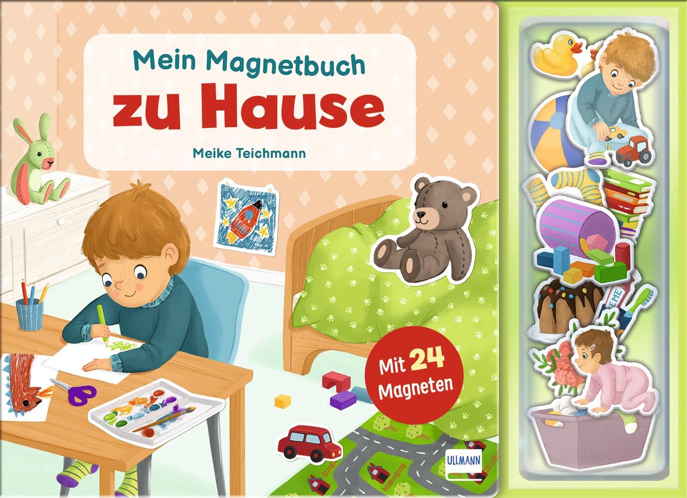 Mein Magnetbuch zu Hause: Pappbilderbuch mit 24 Magneten für Kinder ab 3 Jahren. Zum Mitspielen und Entdecken!