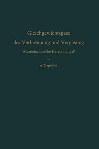 Gleichgewichtsgase der Verbrennung und Vergasung: Wärmetechnische Berechnungen