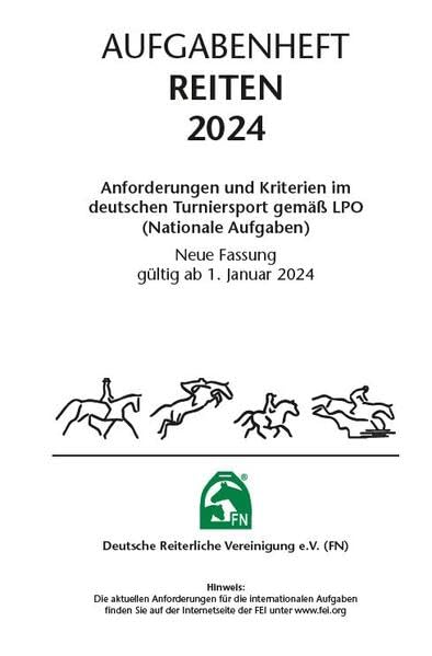 Aufgabenheft – Reiten 2024: Inhalt (ohne Ordner)