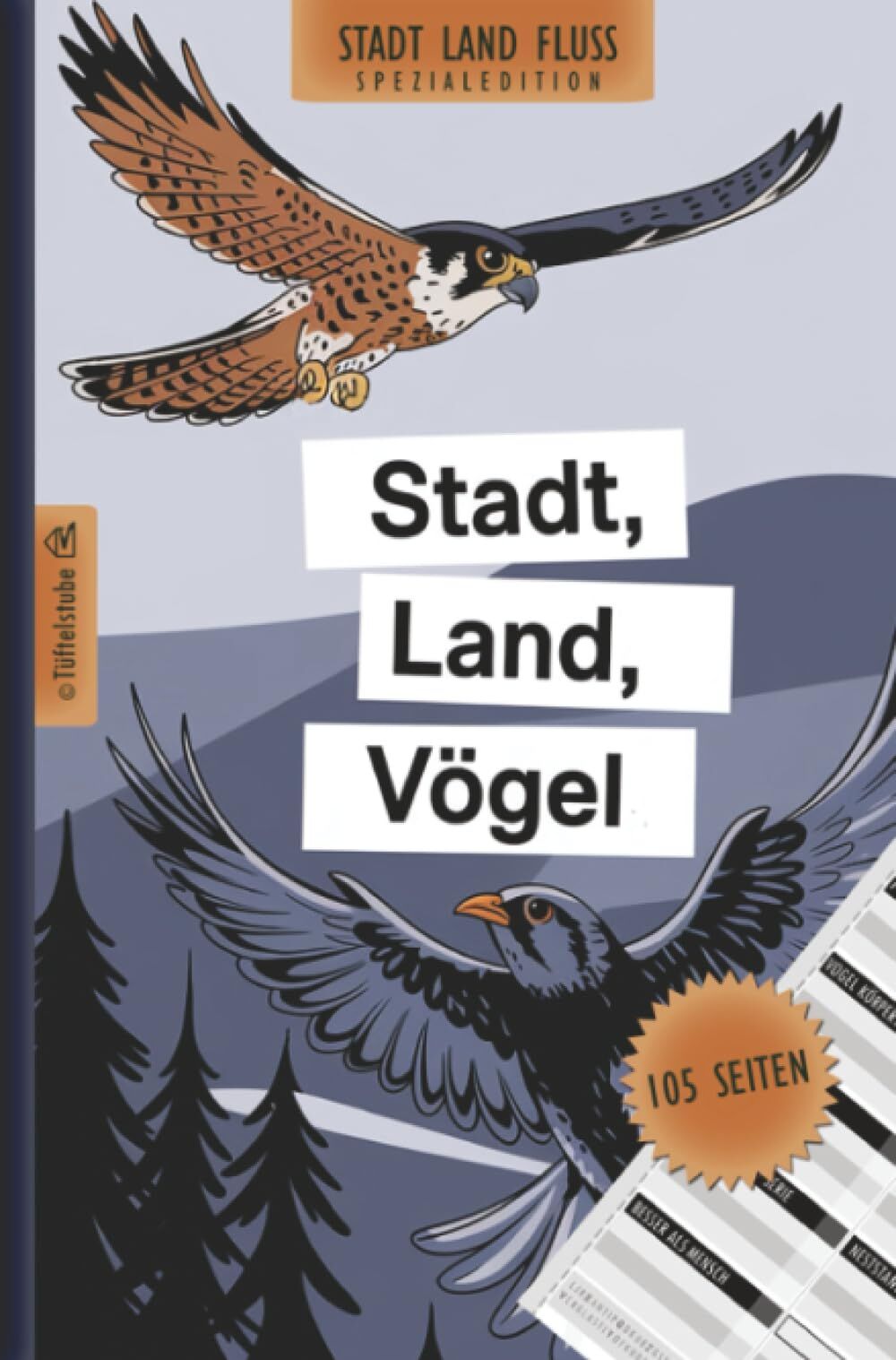 Stadt, Land, Vögel - 105 Seiten - Stadt-Land-Fluss-Spezialedition für Vogelliebhaber