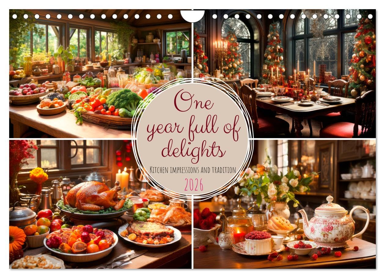 One year full of delights (Wall Calendar 2026 DIN A4 landscape), CALVENDO 12 Month Wall Calendar: Kitchen impressions and tradition