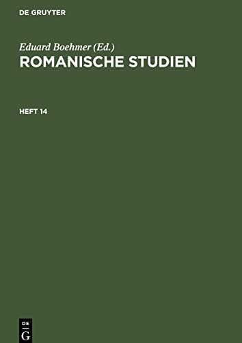 Romanische Studien, Heft 14, Romanische Studien Heft 14