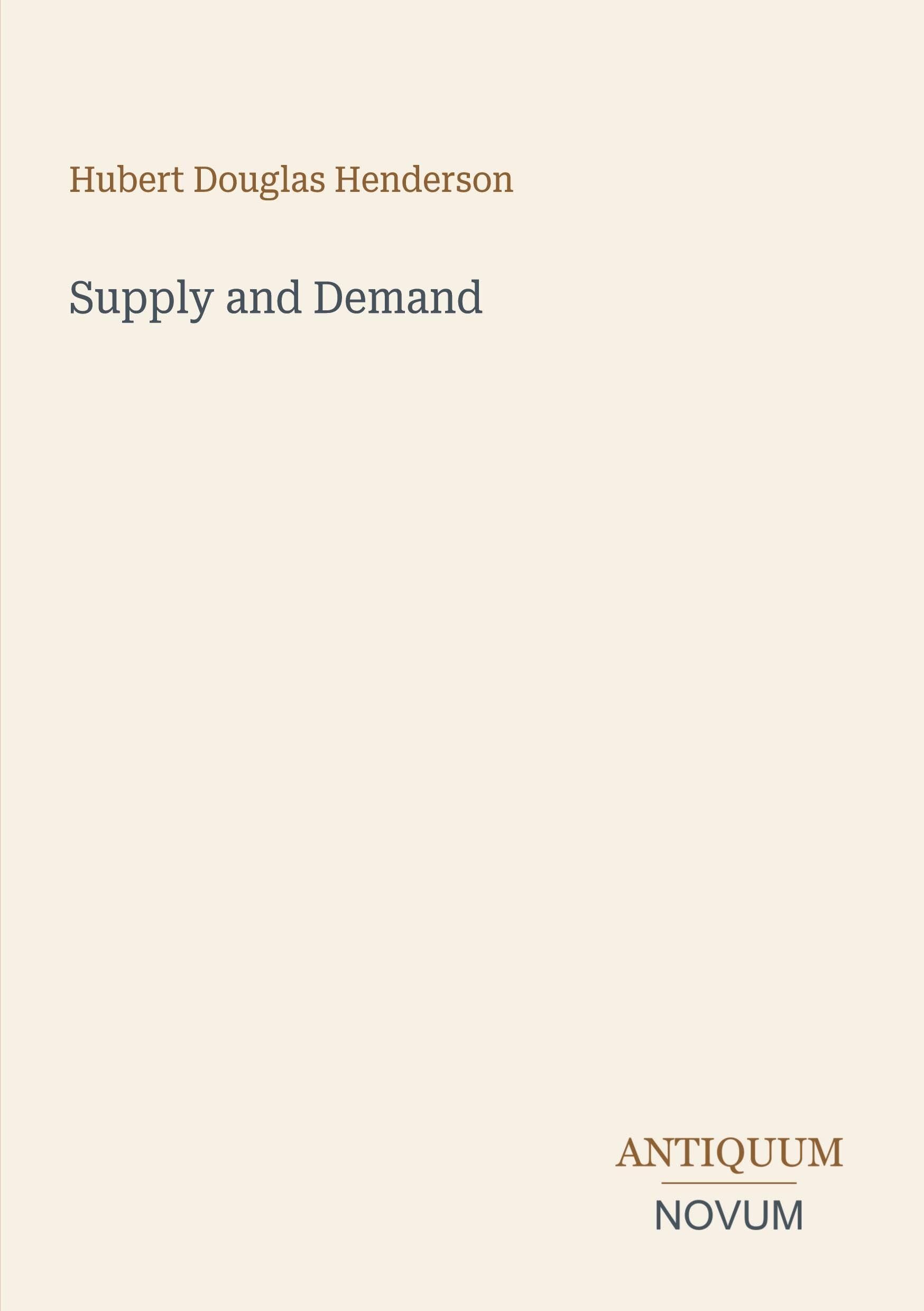 Supply and Demand