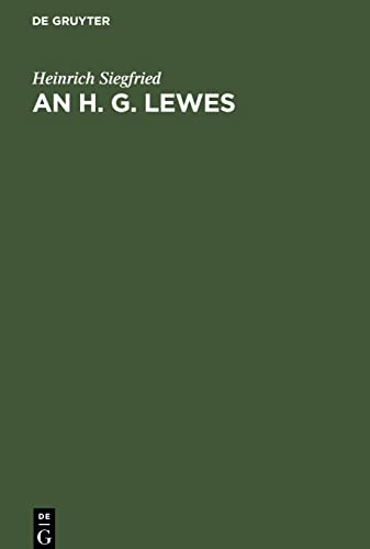 An H. G. Lewes: Eine Epistel