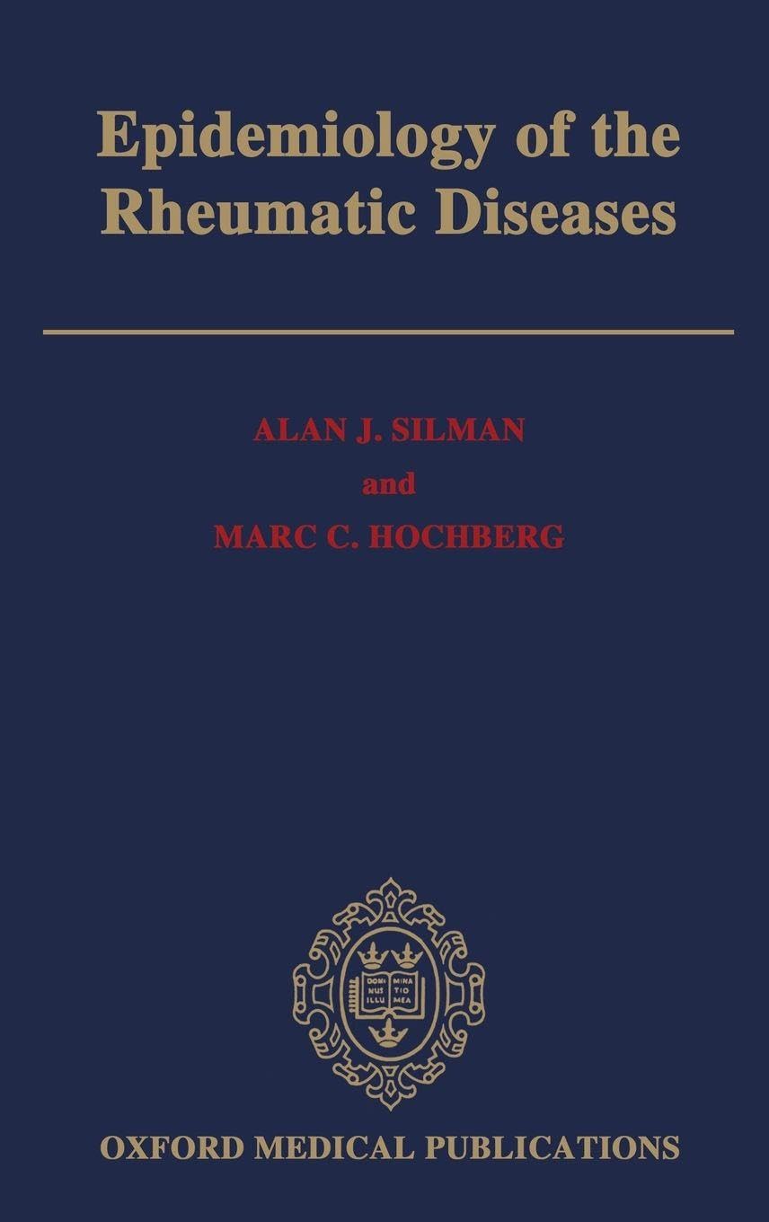EPIDEMIOLOGY RHEUM DIS C (Oxford Medical Publications)