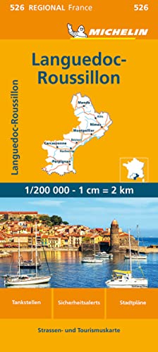 Michelin Languedoc-Roussillon: Straßen- und Tourismuskarte 1:200.000 (MICHELIN Regionalkarten)