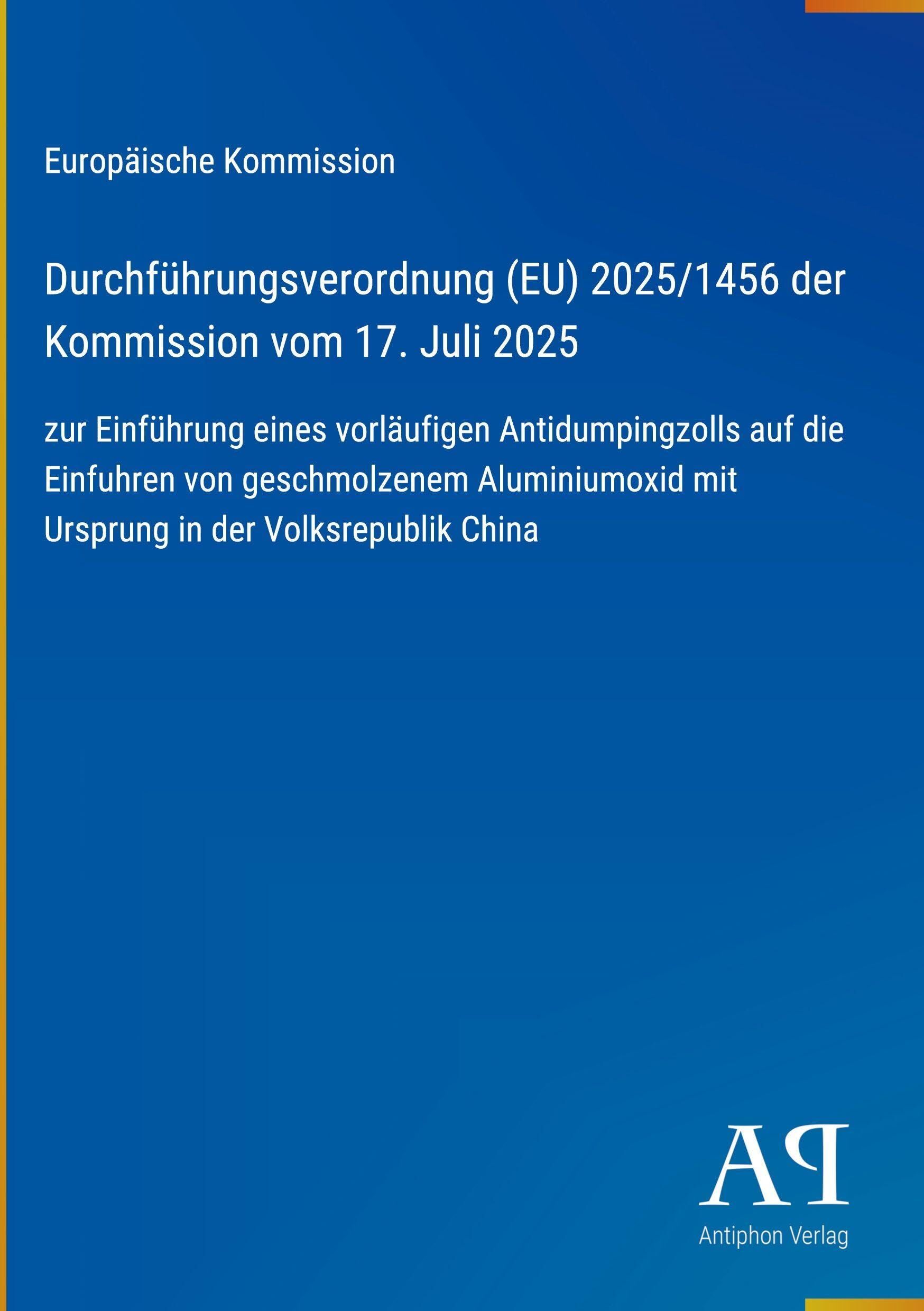 Durchführungsverordnung (EU) 2025/1456 der Kommission vom 17. Juli 2025