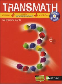 Transmath 3e : livre de l'élève avec CD-ROM élève